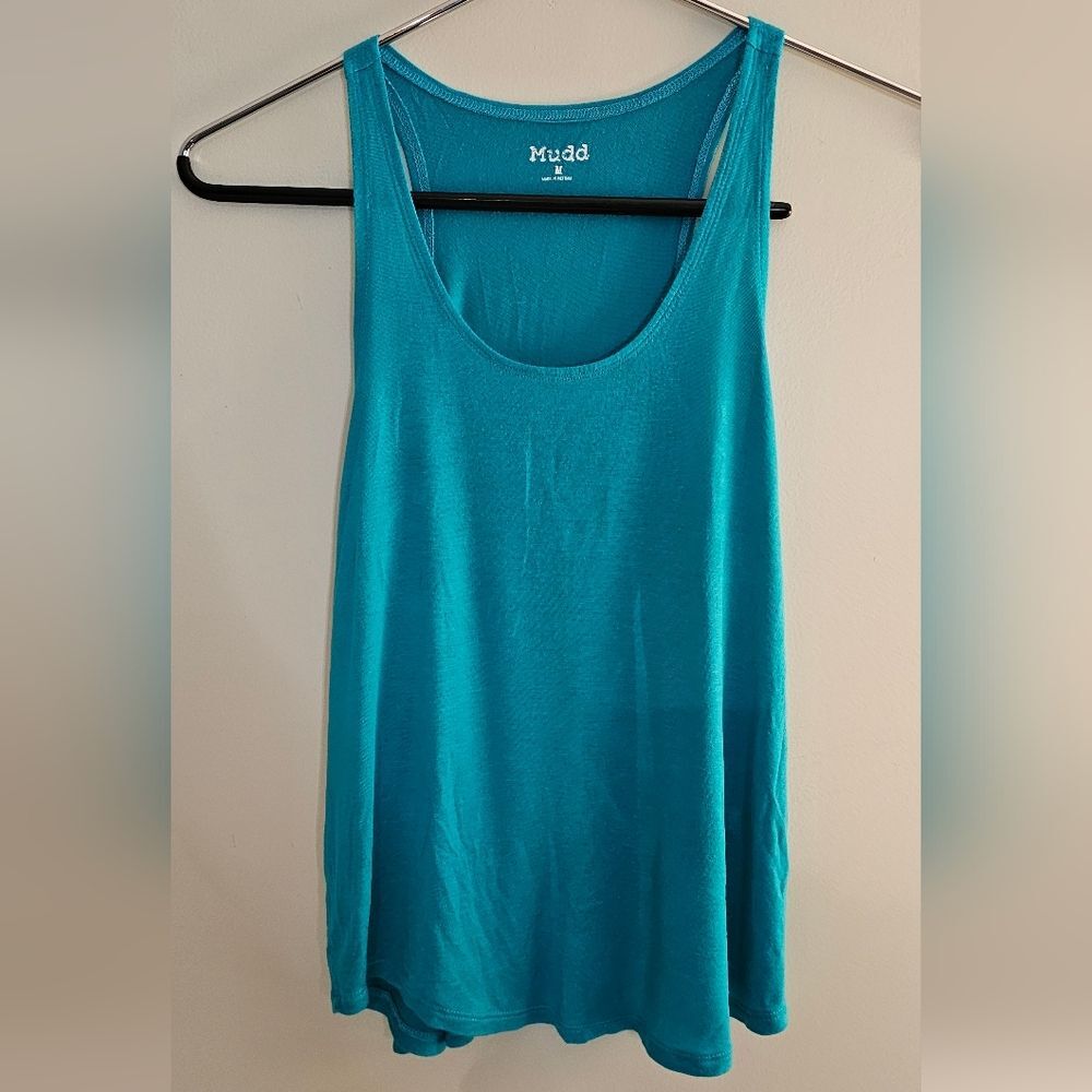 Mudd Racerback Teal Small Womens Tank Top Shirt